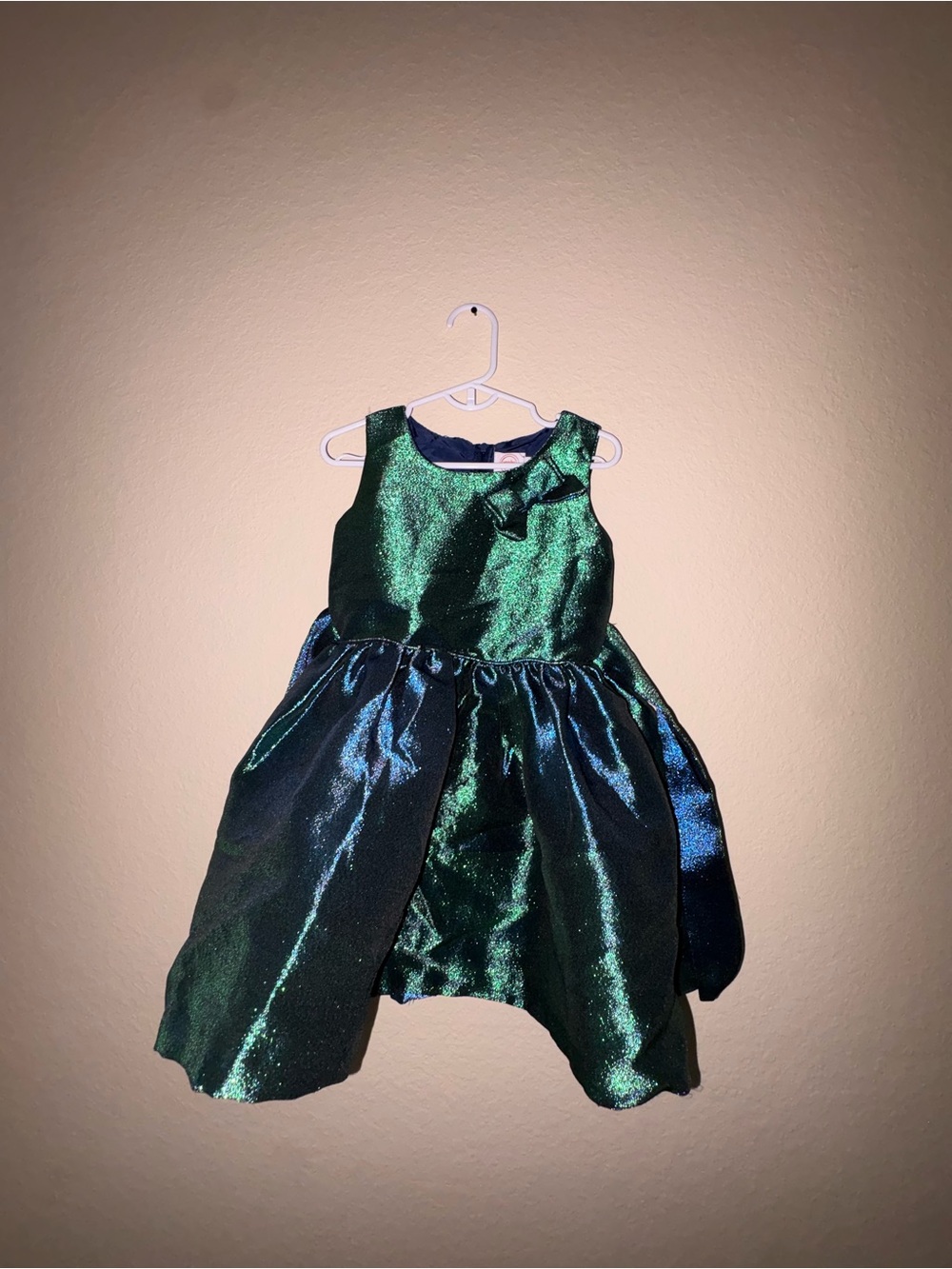 Shimmer Green & Blue Girls' Party Dress